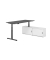 Sitz-Steh-Schreibtischkombination XDSM 19, h&ouml;henverstellbar 63-127cm (H), 180x80cm (BxT), rechteckig, graphit / graphit