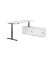 Schreibtischkombination XDSM 19, h&ouml;henverstellbar 63-127cm (H), 160x80cm (BxT), rechteckig, wei&szlig; / graphit