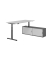 Sitz-Steh-Schreibtischkombination XDSM 19, h&ouml;henverstellbar 63-127cm (H), 180x80cm (BxT), rechteckig, grau / graphit