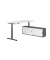 Schreibtischkombination XDSM 19, h&ouml;henverstellbar 63-127cm (H), 160x80cm (BxT), rechteckig, wei&szlig; / graphit