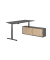 Schreibtischkombination XDSM 19, h&ouml;henverstellbar 63-127cm (H), 160x80cm (BxT), rechteckig, graphit / graphit
