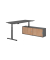 Sitz-Steh-Schreibtischkombination XDSM 19, h&ouml;henverstellbar 63-127cm (H), 180x80cm (BxT), rechteckig, graphit / graphit