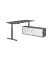 Sitz-Steh-Schreibtischkombination XDSM 19, h&ouml;henverstellbar 63-127cm (H), 180x80cm (BxT), rechteckig, graphit / graphit