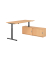 Sitz-Steh-Schreibtischkombination VXMST, h&ouml;henverstellbar 71-120cm (H), 180x80cm (BxT), rechteckig, buche / graphit