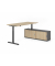 Sitz-Steh-Schreibtischkombination VXMST, h&ouml;henverstellbar 71-120cm (H), 180x80cm (BxT), rechteckig, eiche / graphit