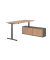 Sitz-Steh-Schreibtischkombination VXMST, h&ouml;henverstellbar 71-120cm (H), 180x80cm (BxT), rechteckig, nussbaum / graphit