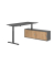 Sitz-Steh-Schreibtischkombination VXMST, h&ouml;henverstellbar 71-120cm (H), 180x80cm (BxT), rechteckig, graphit / graphit