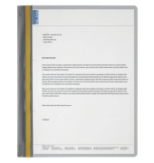 Schnellhefter 225010, A4, grau, Polyvinylchlorid (PVC), Vorderdeckel transparent