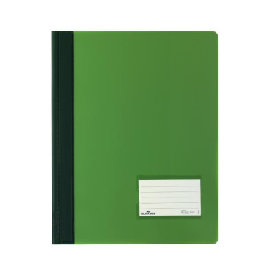 Schnellhefter DURALUX TRANSLUZENT 268005, A4+, gr&uuml;n, Kunststoff, Vorderdeckel transparent