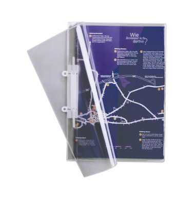 Schnellhefter 251219, A4, transparent, Polyvinylchlorid (PVC), Vorderdeckel transparent