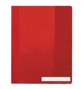 Schnellhefter 251003, A4+, rot, Polyvinylchlorid (PVC), Vorderdeckel transparent
