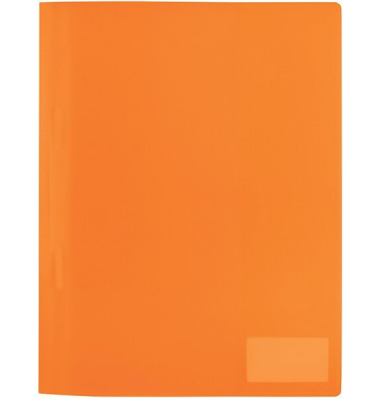 Schnellhefter 19489, A4, orange, Kunststoff, Vorderdeckel transluzent