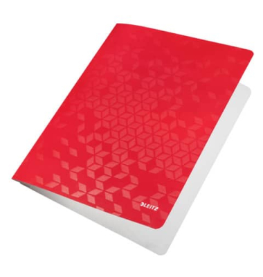 Schnellhefter WOW 3001-00-26, A4, rot, Karton, 300g, Vorderdeckel opak