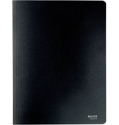 Schnellhefter Recycle 3904-00-95, A4, schwarz, Recyclingkarton, 275g, Vorderdeckel opak