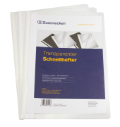 Schnellhefter 2968, A4, weiß, Polypropylen, Vorderdeckel transparent Schnellhefter 2968, A4, weiß, Polypropylen, Vorderdeckel transparent
