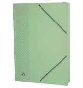 Eckspannmappe 4604-5, A4 grün Karton 380g, mit 3 Einschlagklappen
