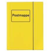 Postmappe VELOCOLOR 4442 319, A4 gelb Karton, mit 3 Einschlagklappen