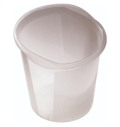 Papierkorb economy 13 Liter weiß transluzent