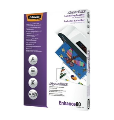 Laminierfolien Enhance80 SuperQuick FW5440001, A4, 210x297mm, 80mic, gl&auml;nzend