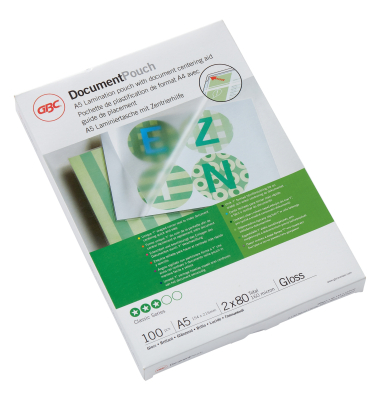 Laminierfolien Document Pouch Classic IB575037, A5, 154x216mm, 80mic x2, glänzend