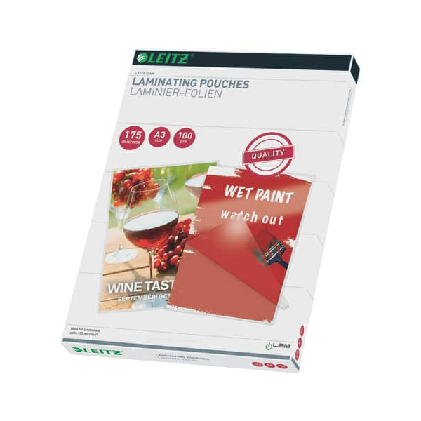 5411313169325 - Laminierfolien iLAM Quality 16932 A3 303x426mm 175mic x2 glänzend mit Abheftlochung 5411313169325 100 Stück