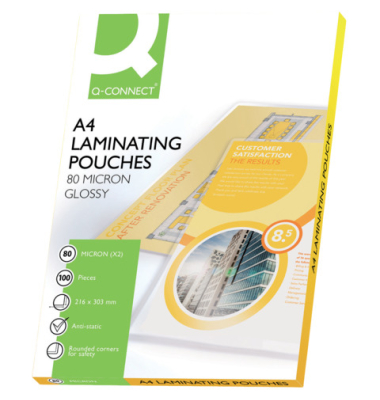 Laminierfolien KF04114, A4, 216x303mm, 80mic x2, glänzend