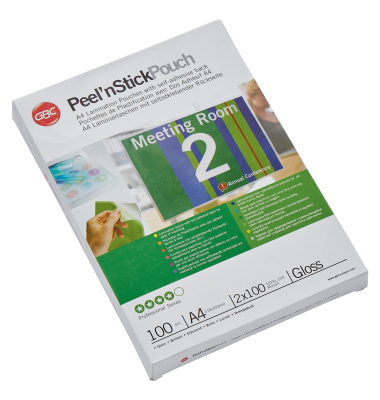 Laminierfolien Peel'nStick Pouch Professional 41666E, A4, 216x303mm, glänzend, selbstklebend