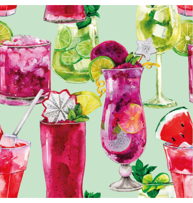 Motivserviette 25x25cm Kulinarik