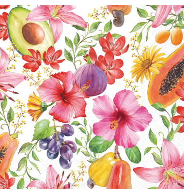 Motivserviette 33x33cm tropisches