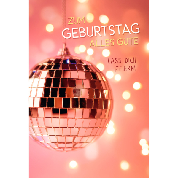 5 Stück Alpedia Geburtstagskarten 51-10936 11,5x17 cm 115mm x 170mm (BxH) Discokugel bunt 4017703155148 Alpedia