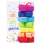 Geburtstagskarten 51-10939 11,5x17 cm 115mm x 170mm (BxH) Geschenke bunt