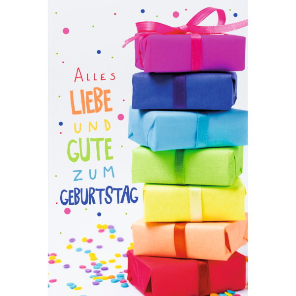 5 Stück Alpedia Geburtstagskarten 51-10939 11,5x17 cm 115mm x 170mm (BxH) Geschenke bunt 4017703155179 Alpedia