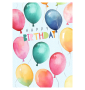 Geburtstagskarten 51-10958 A4 Luftballons bunt