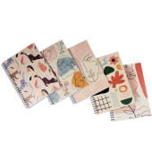 Notizbuch 1348103-99, farbig sortiert, A5, kariert, 70g, 80 Blatt / 160 Seiten