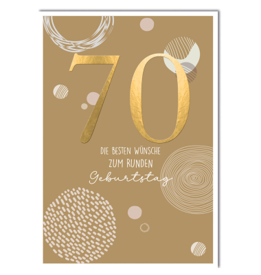 Geburtstagskarte Zahl Jumbo 70