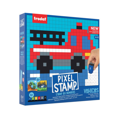 Kinderstempel Pixel Stamp Fahrzeuge sort