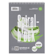 Collegeblock 608541020, Muster, Lineatur 22 / liniert mit Rand innen, A5, 70g, grau, 40 Blatt
