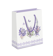 Geschenktasche 11219735, allgemein, mit Tragekordel, Lavedel, 17cm x 22,5cm