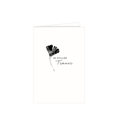 Trauerkarten 81-11115 11,5x17 cm 115mm x 170mm (BxH) In stiller Trauer schwarz/wei&szlig;