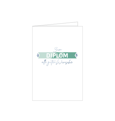 Glückwunschkarte z. Diplom