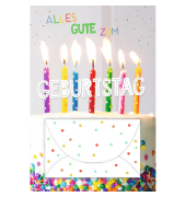 Geburtstagskarten 51-10681 11,5x17 cm 115mm x 170mm (BxH) Kerzen bunt