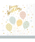 Motivserviette 33x33cm Happy Birthday