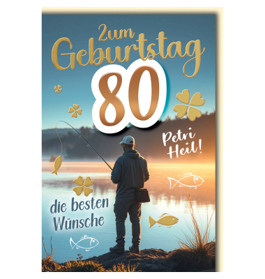 Geburtstagskarte Zahl  80
