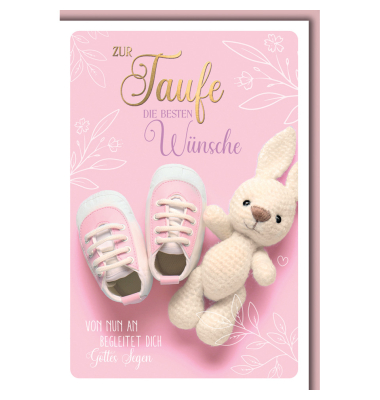 Gl&uuml;ckwunschkarten 32634 11,5x17 cm 115mm x 170mm (BxH) rosa