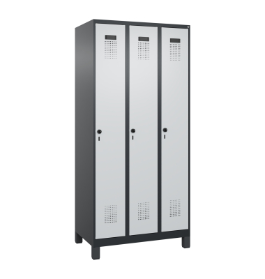 C+P Spind Evolo PLUS Füße 3Abt 1950x900x500 sgr/lgr