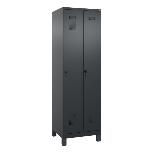 4068427348385 - C+P Spind Evolo PLUS Füße 2Abt 1950x600x500 sgr sgr 4068427348385 C+P-Möbel