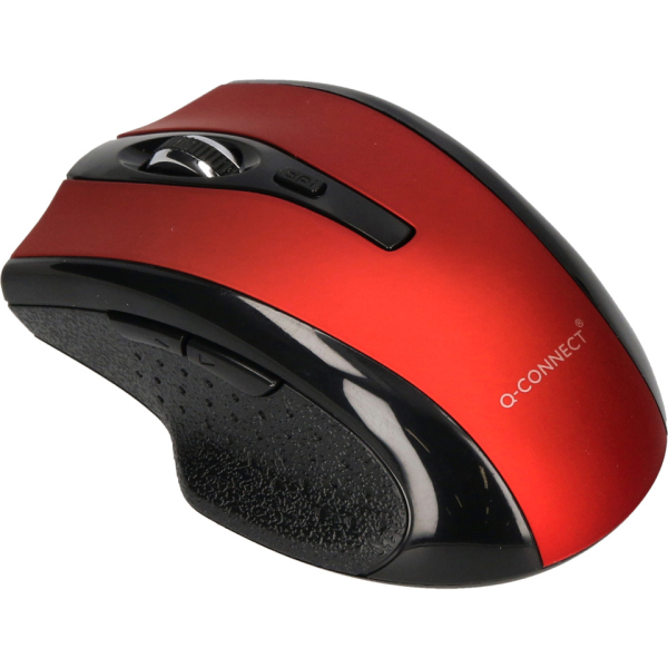 Q-connect Maus Funk optisch kabellos schwarzrot 5705831180680 Q-connect