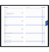 Taschenkalender 520-1020, Typ 520, schwarz, 1 Monat / 2 Seiten, 9,5x16cm (A6), 2026