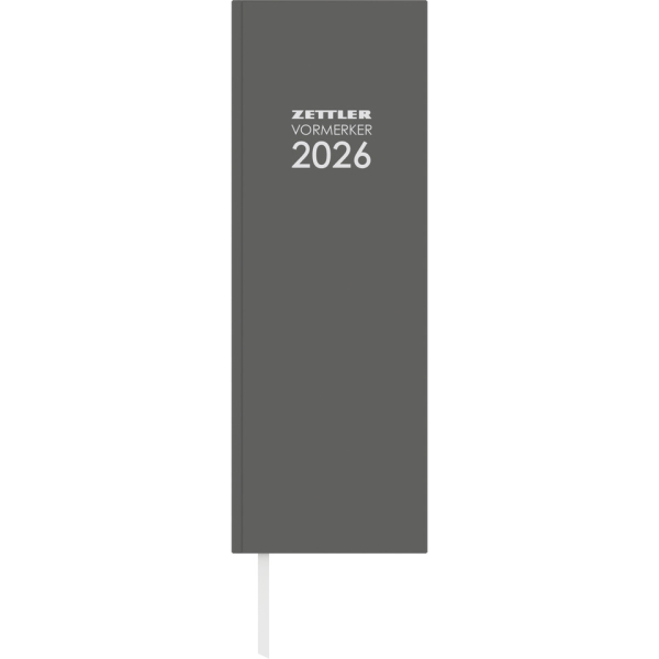 Zettler Buchkalender 808-0001, Vormerker, farbig sortiert, 1 Tag / 1 Seite, 10,4x29,6cm, 2026 4069095001251 Zettler