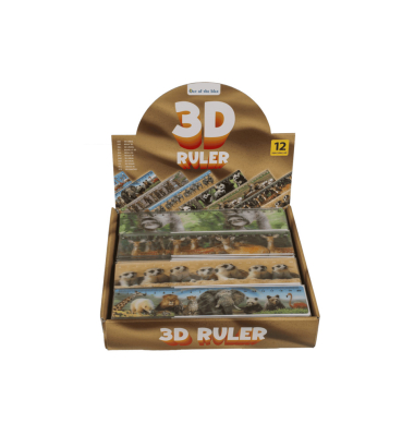 Lineal 3-D Wildtiere sortiert